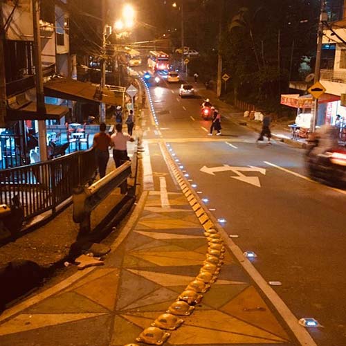 NOKIN LED Solar Reflective Pavement Markers in Colombia