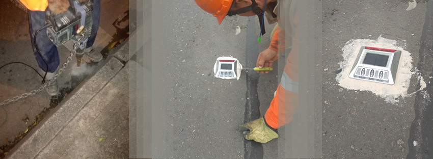 NOKIN LED Solar Reflective Pavement Markers in Colombia